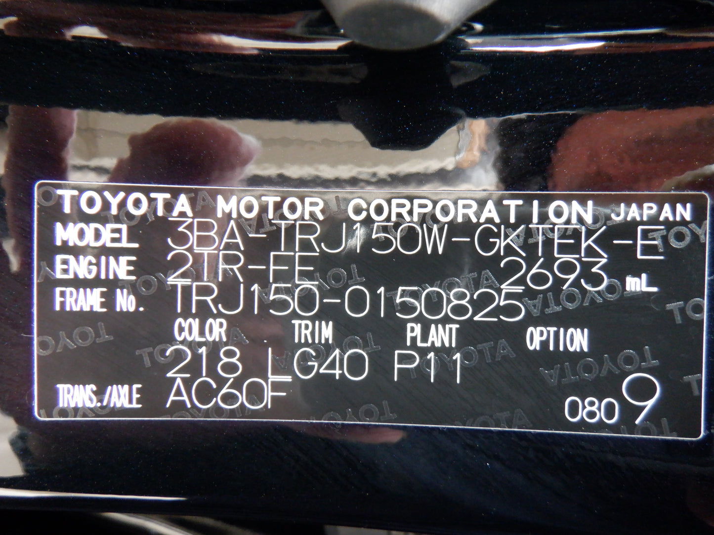 850 TOYOTA LAND CRUISER PRADO TX L PACKAGE MATTE BLACK EDITION 2022 TRJ150-0150825