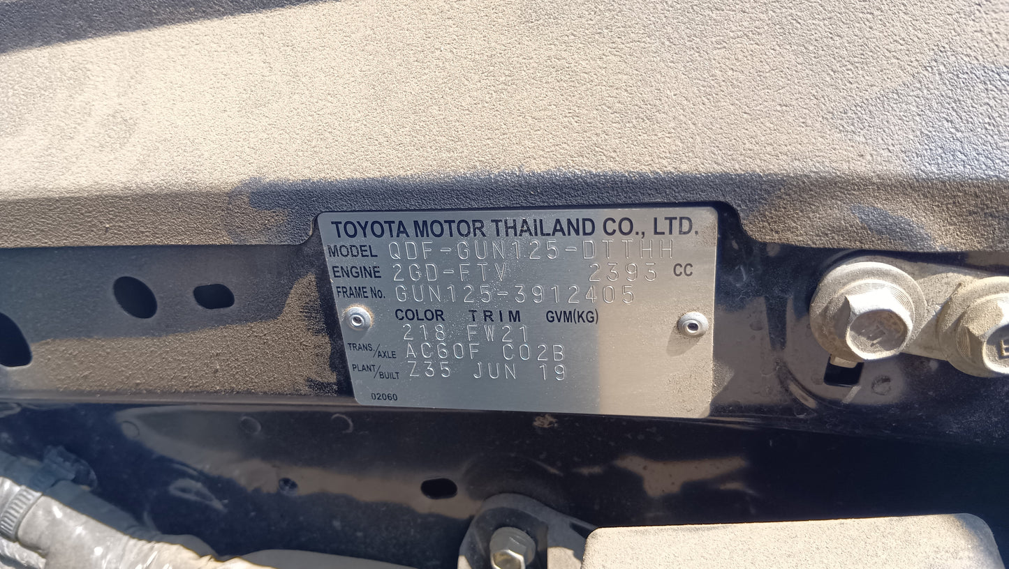 845. TOYOTA HILUX Z BLACK RALLY EDITION 2019