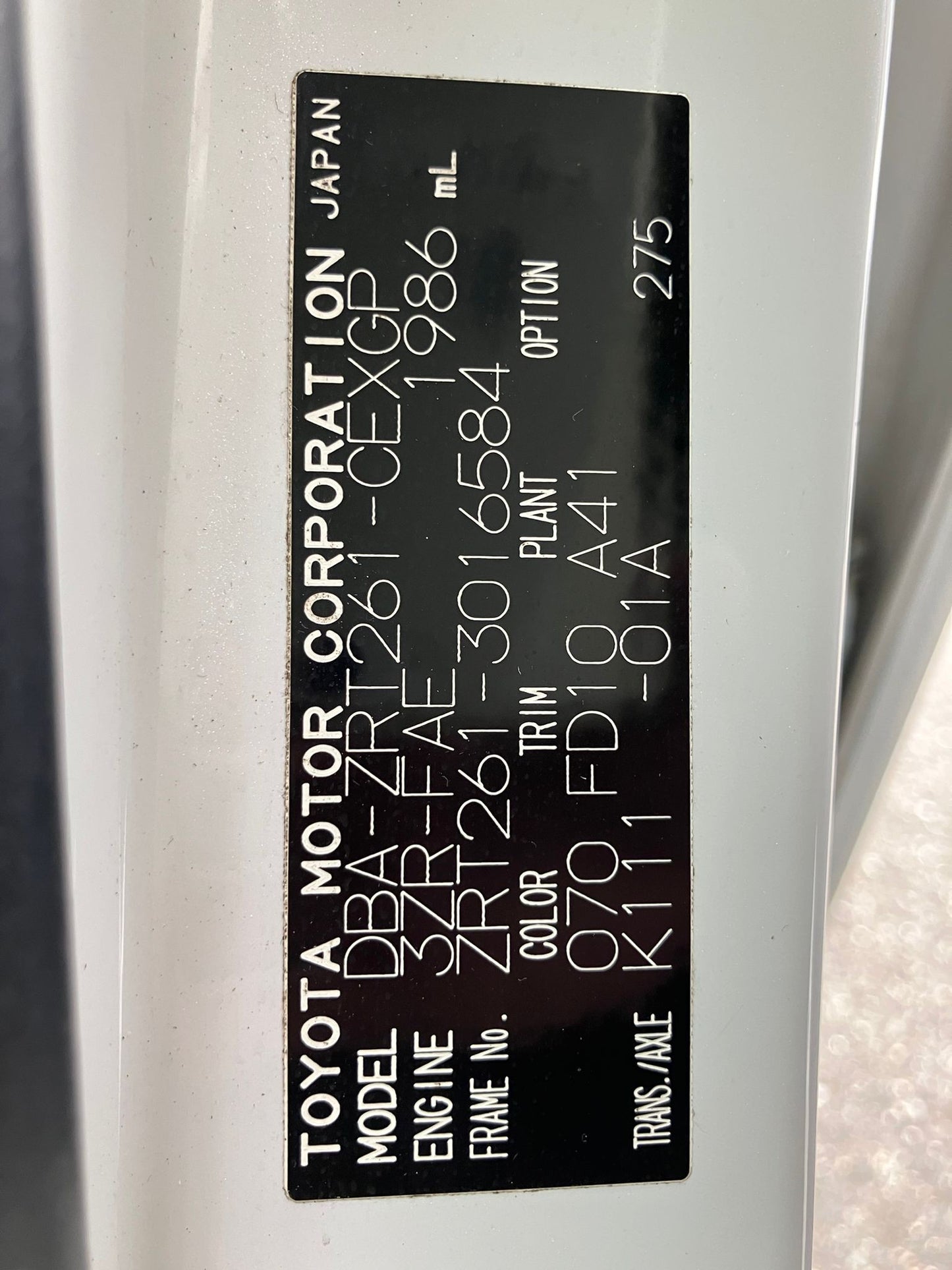 908 TOYOTA ALLION A20 2010 ZRT261-3016584