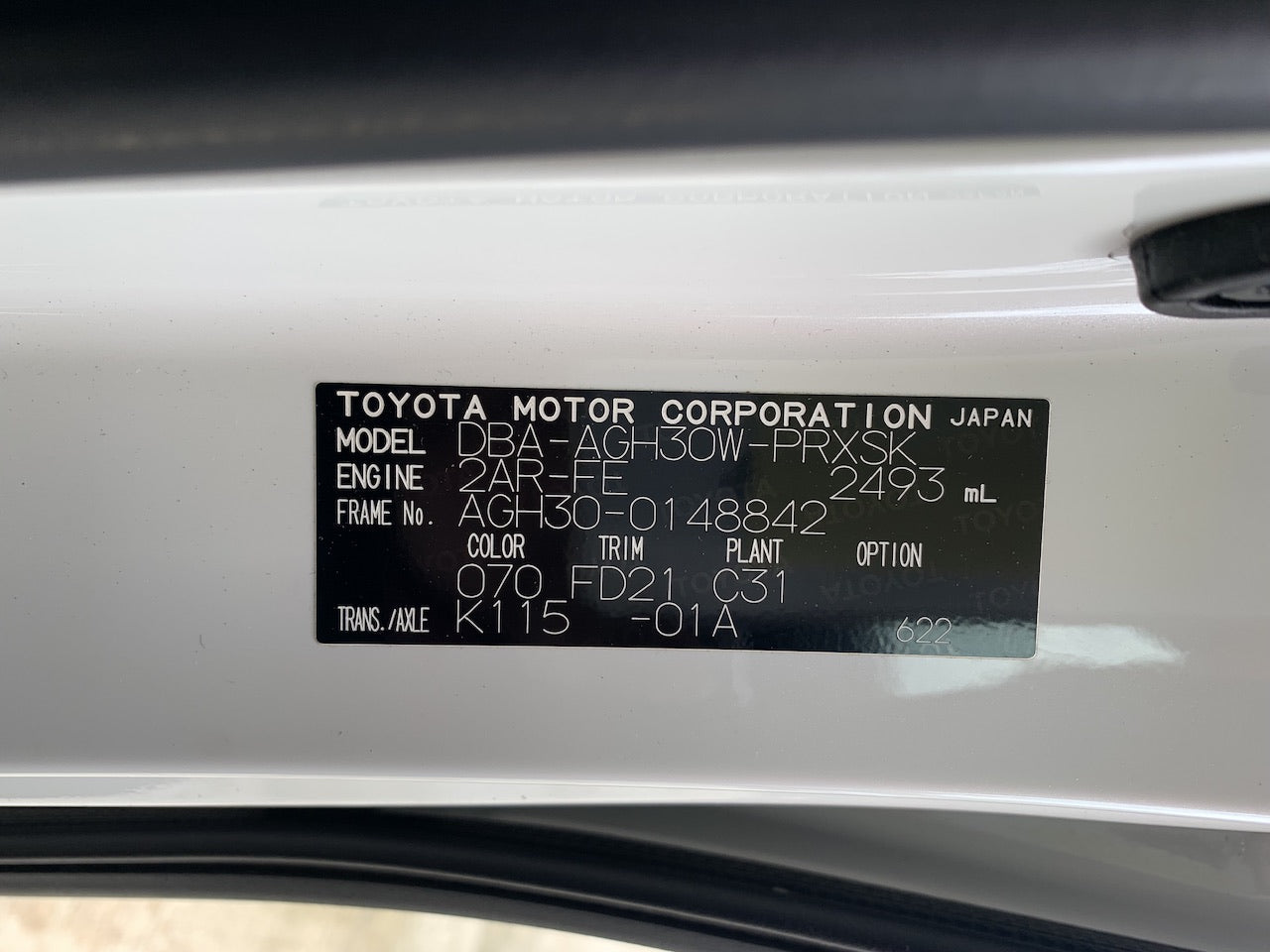730 Toyota Alphard 2.5S 2017