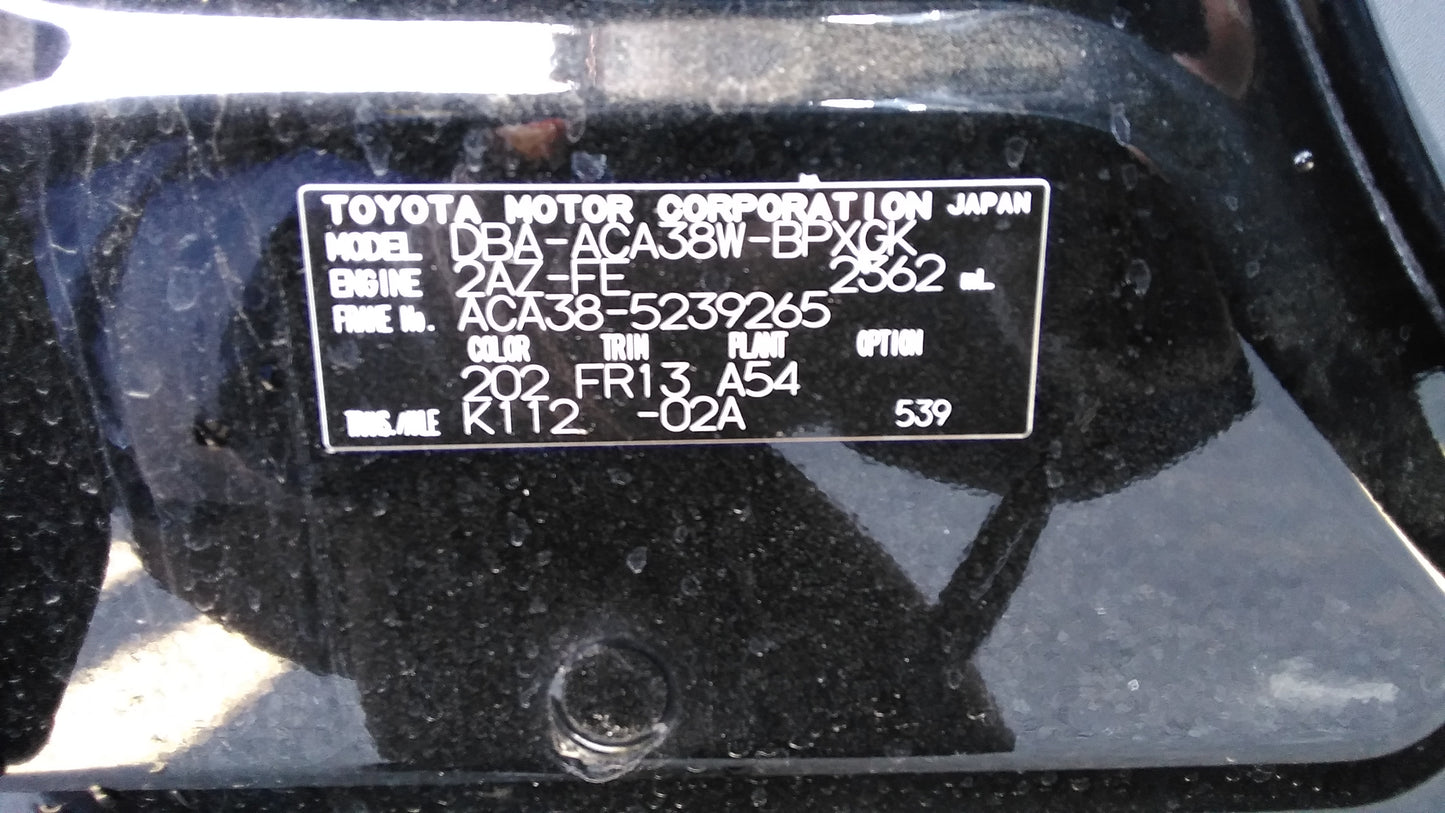 734 Toyota Vanguard 240S 2012