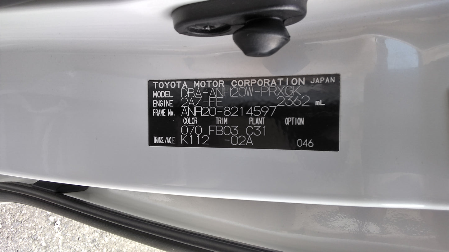820. Toyota Alphard 240X 2012