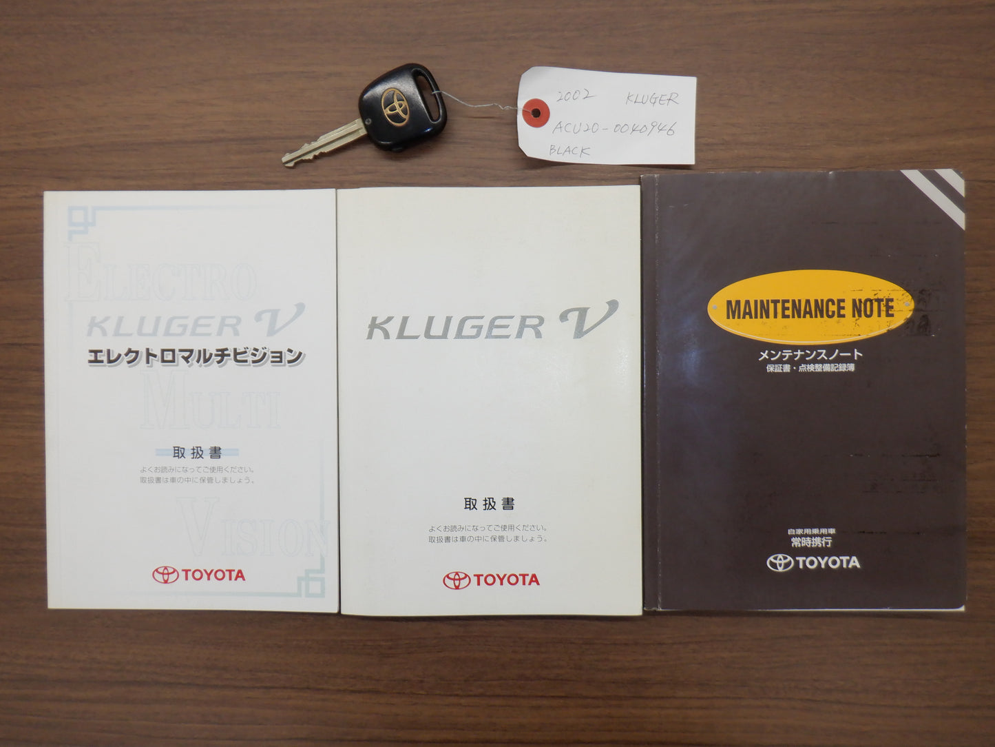 1036 TOYOTA KLUGER V NAVI PACKAGE 2002 ACU20-0040946