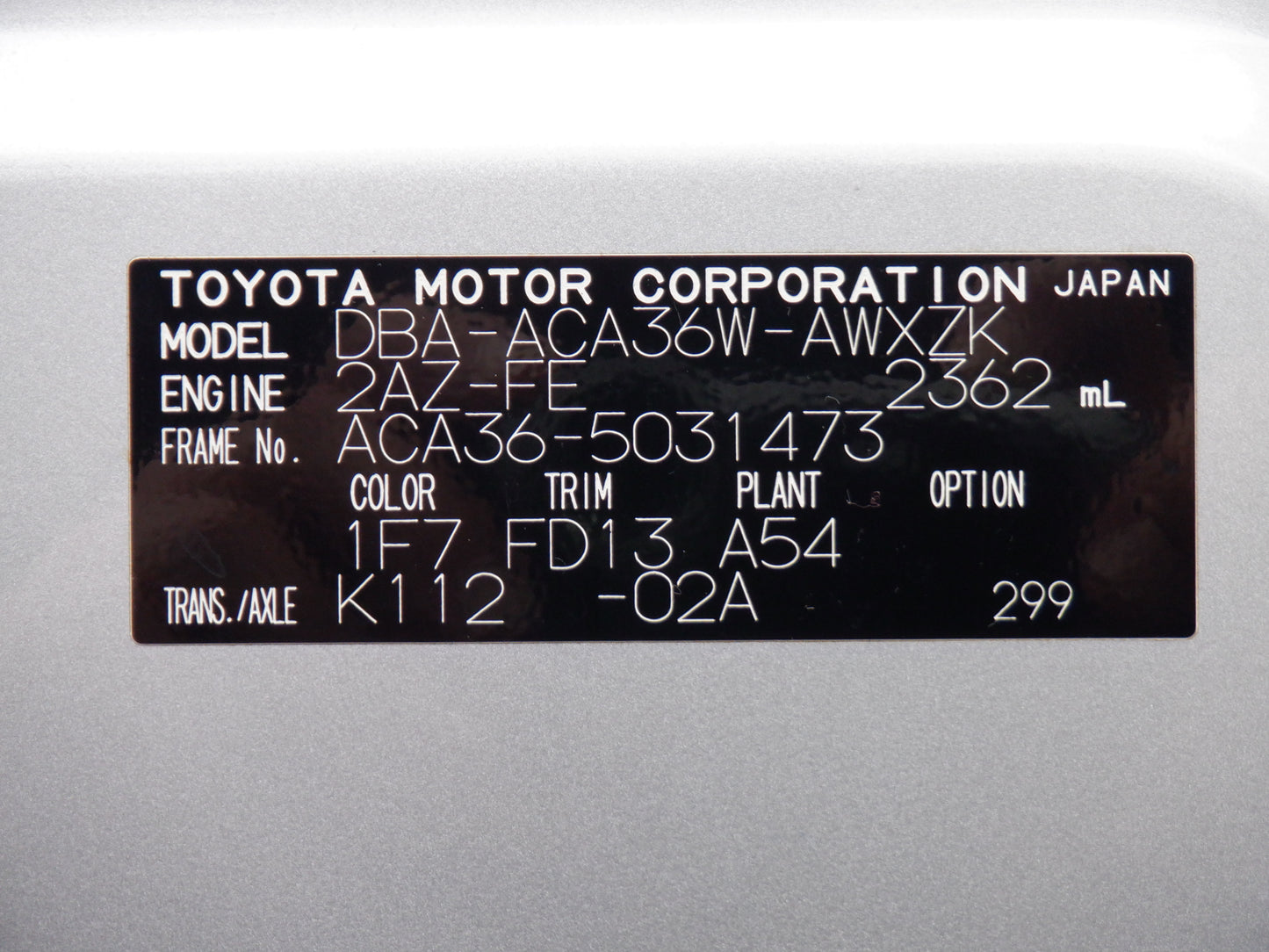 1056　TOYOTA RAV4 STYLE 2013 ACA36-5031473