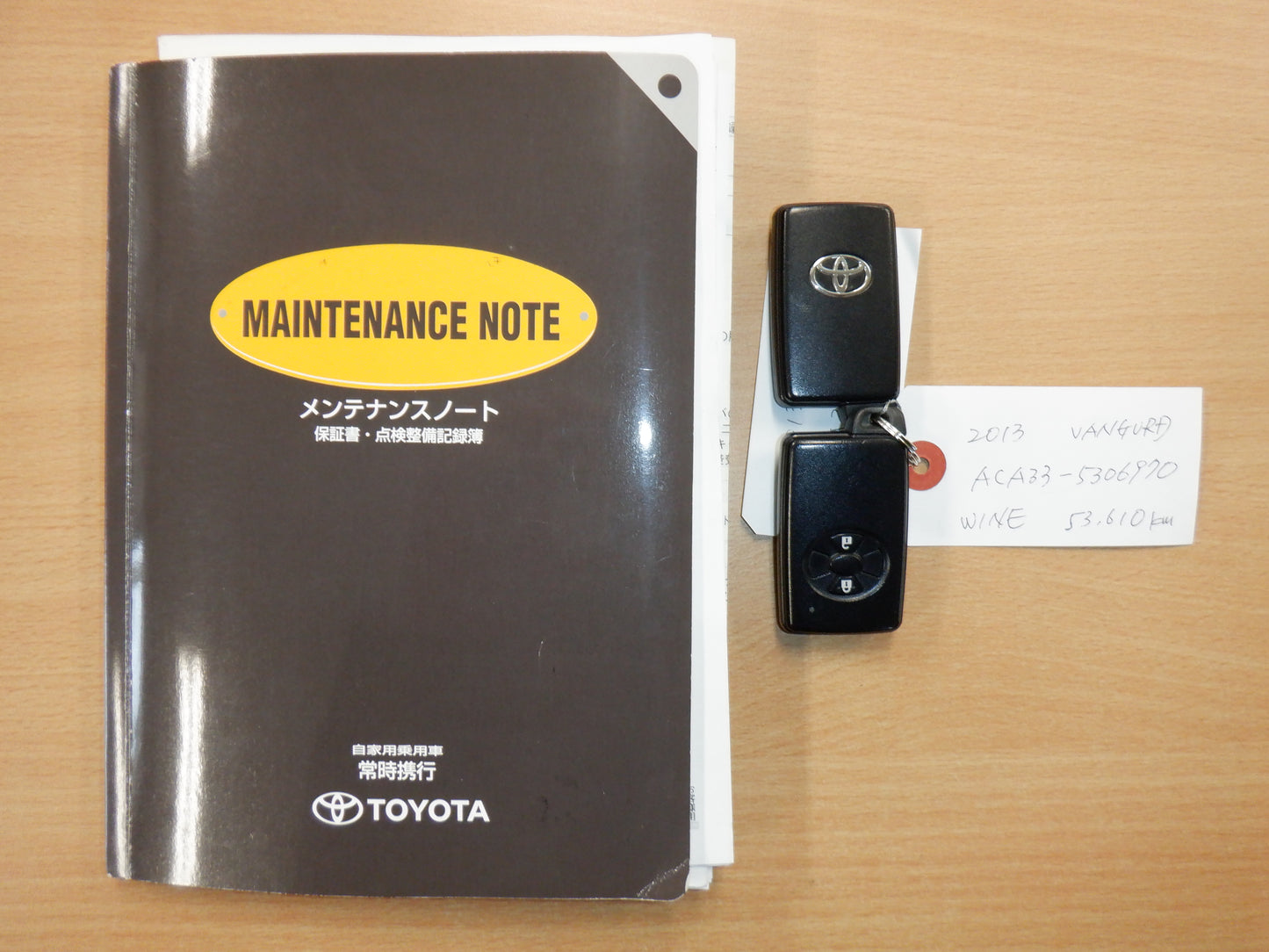 1026 TOYOTA VANGUARD 240S 2013 ACA33-5306970