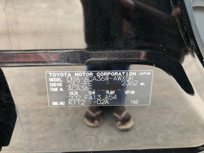 1014 TOYOTA RAV4 STYLE 2012 ACA36-5029690